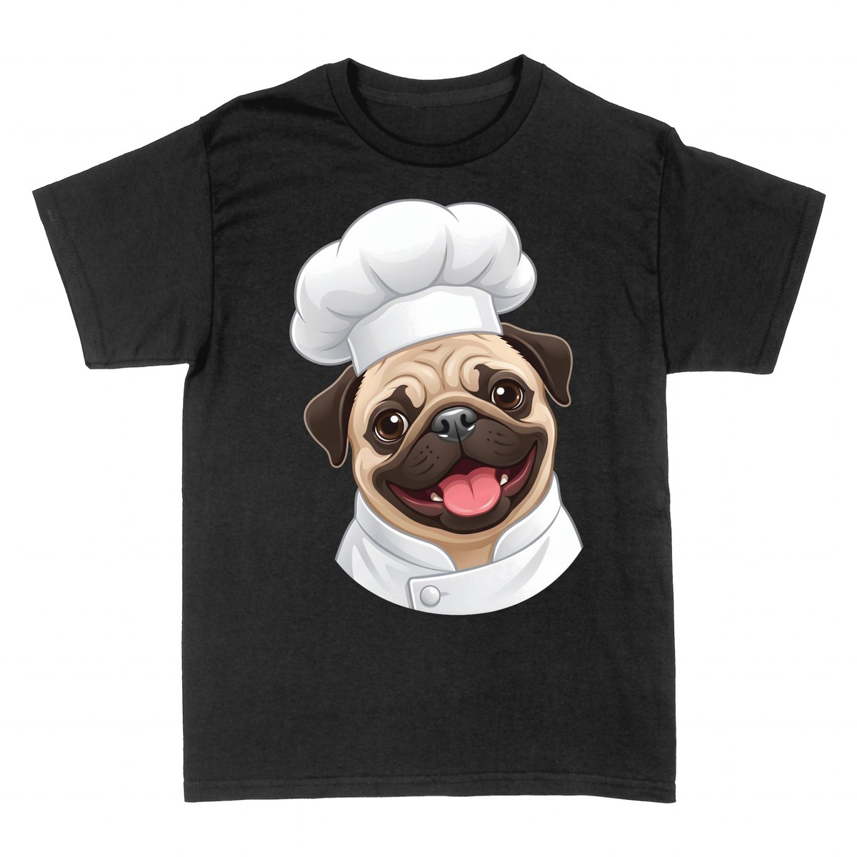 T-shirts: Mops Koch mit Kochm&uuml;tze