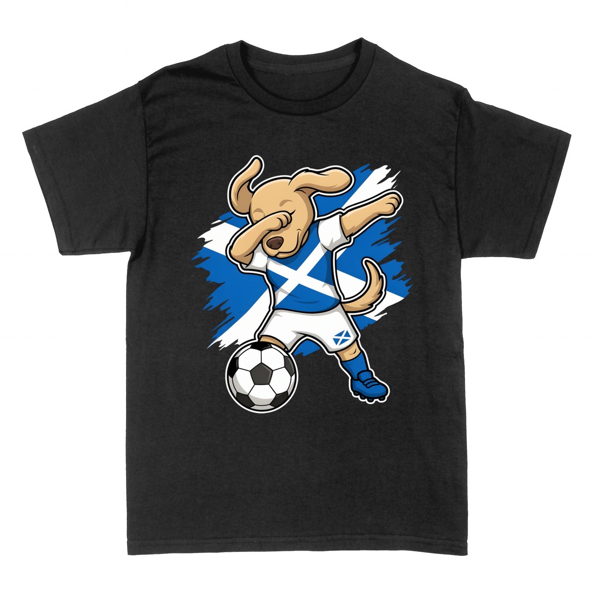 T-shirts: Dabbender Hund Schottland Fu&szlig;ball