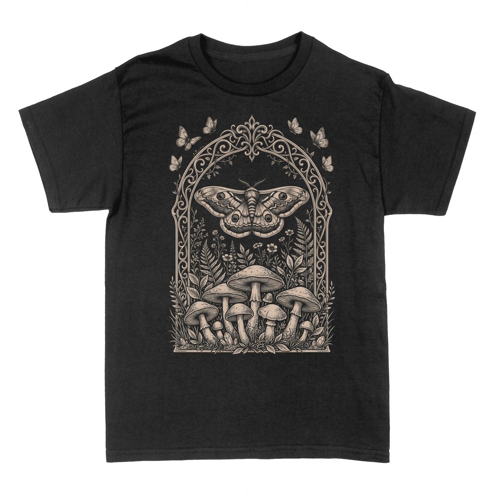 T-shirts: Gotischer Botanischer Nachtfalter und Pilze