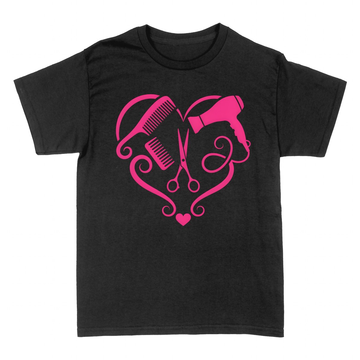 T-shirts: Friseur Herz aus Leidenschaft