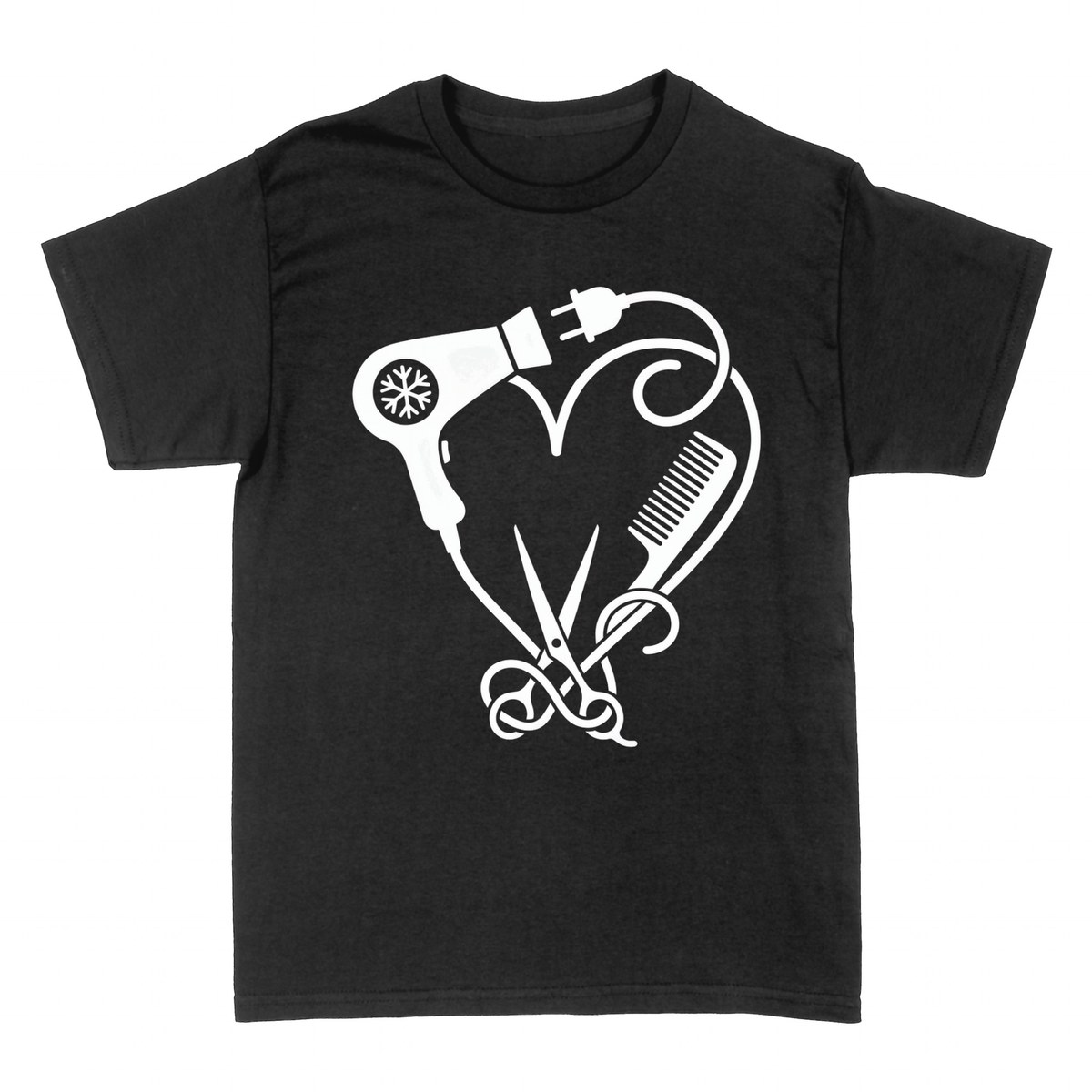 T-shirts: Liebe zum Friseurberuf &mdash; Herz aus Werkzeugen