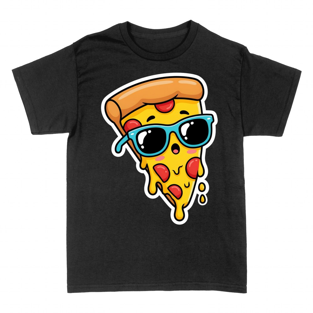 T-shirts: Coole Pizza mit Sonnenbrille