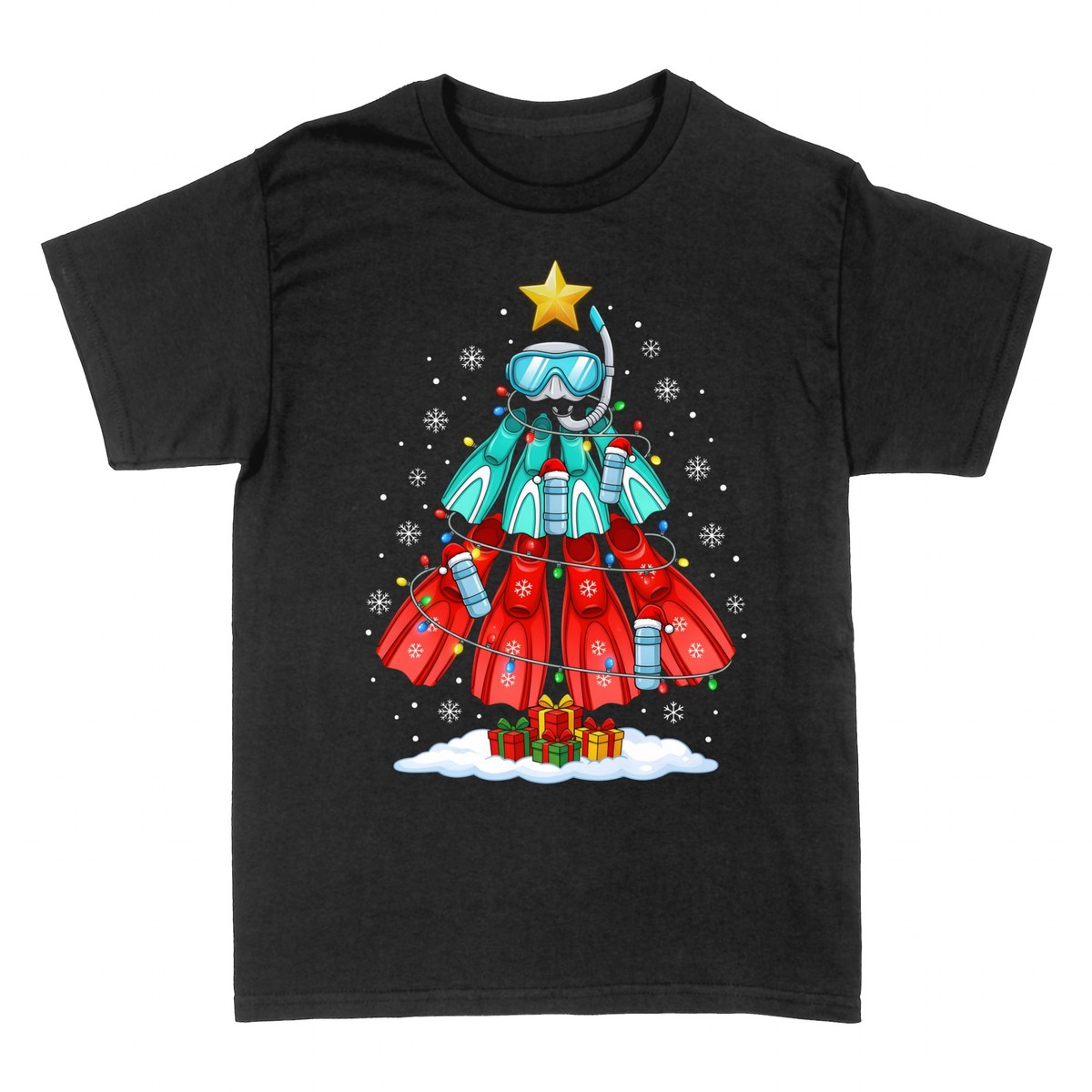 T-shirts: Taucher-Weihnachtsbaum