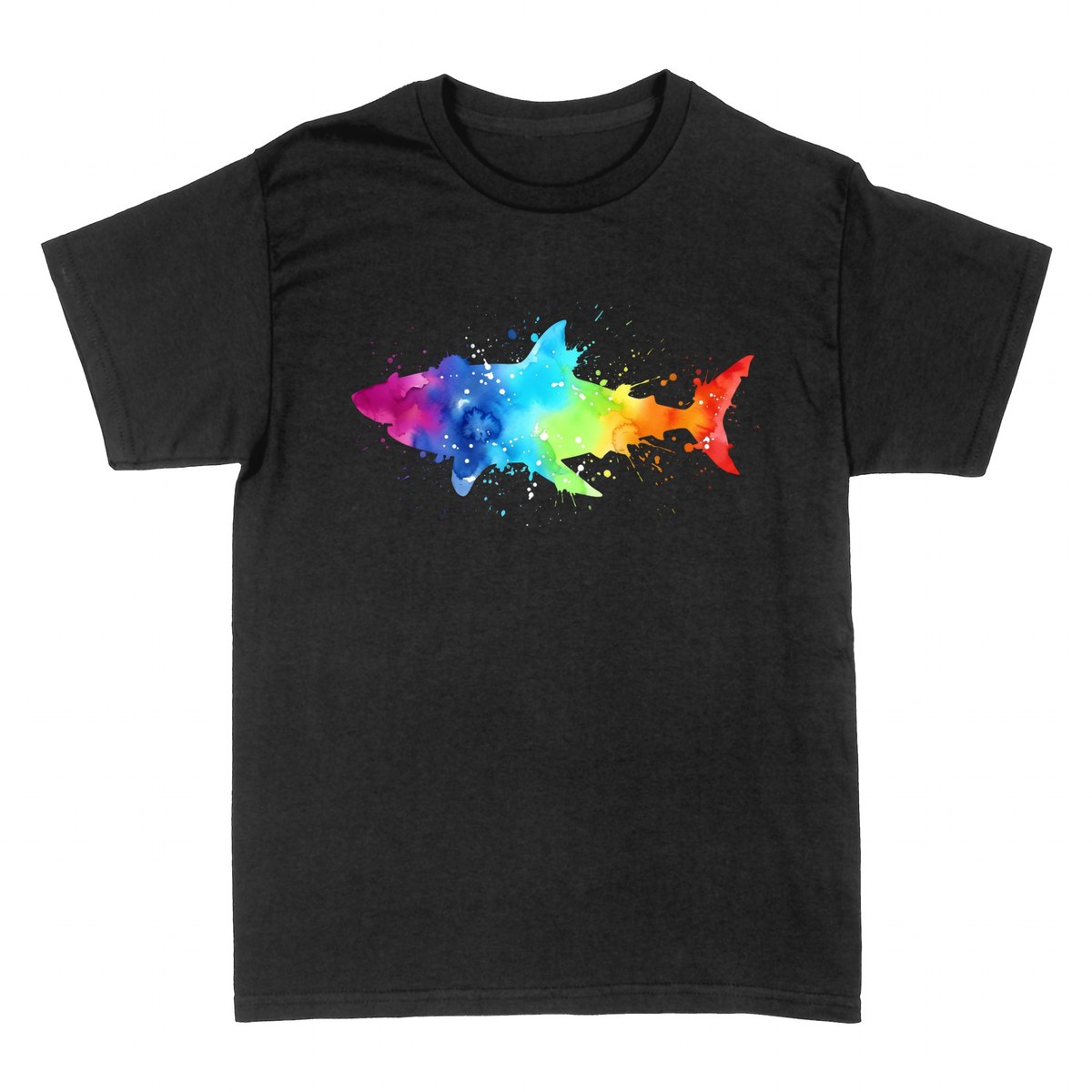 T-shirts: Regenbogen Aquarell Hai