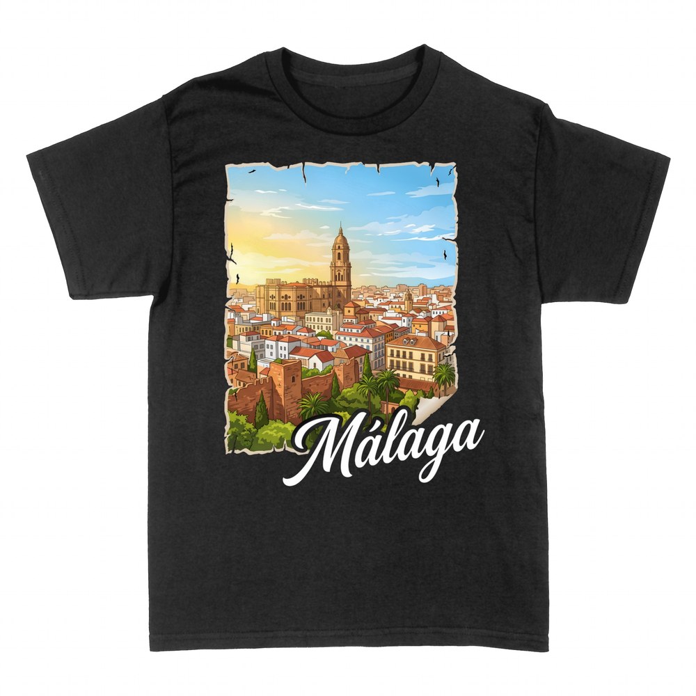 T-shirts: M&aacute;laga Vintage Panoramablick