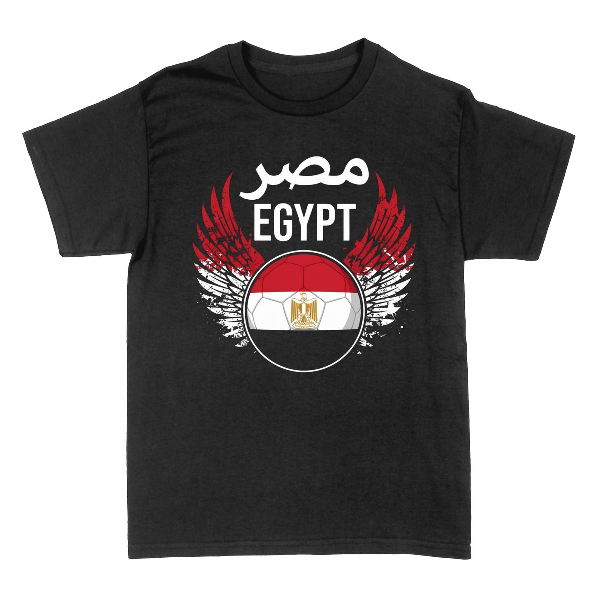 T-shirts: &Auml;gypten Fu&szlig;ball Fl&uuml;gel Flagge Fan