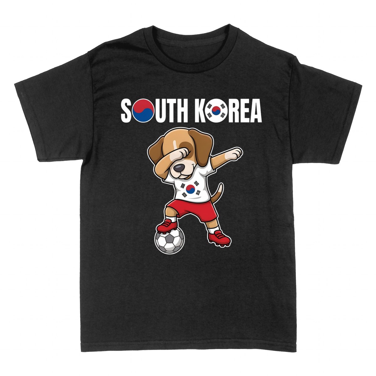 T-shirts: S&uuml;dkorea Fu&szlig;ball Dabbender Hund