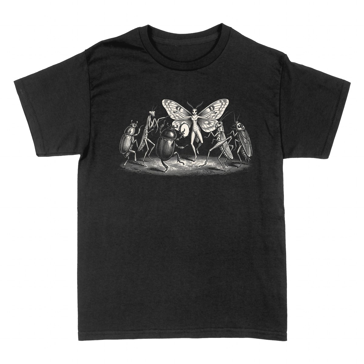 T-shirts: Tanzende Insekten - Vintage Gravur