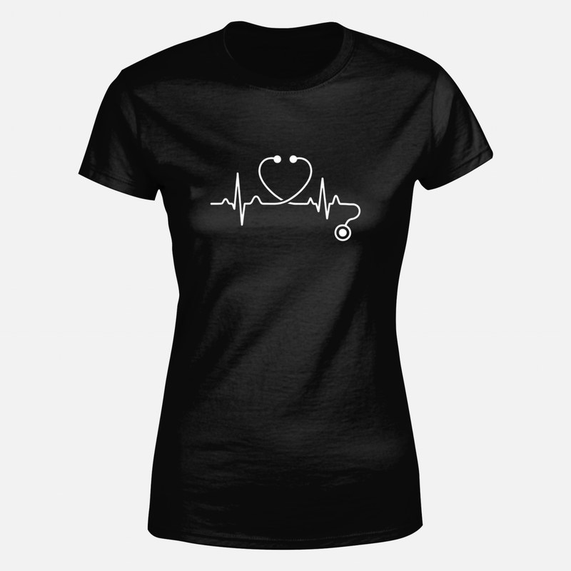 T-shirts: Krankenschwester Herzschlag & Stethoskop