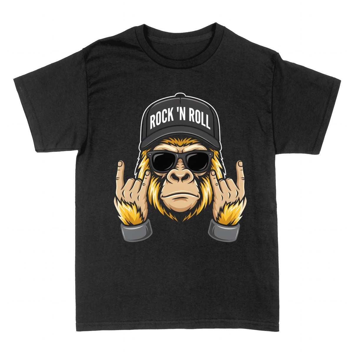 T-shirts: Gorilla Rock 'N Roll Rebellen-Attitude