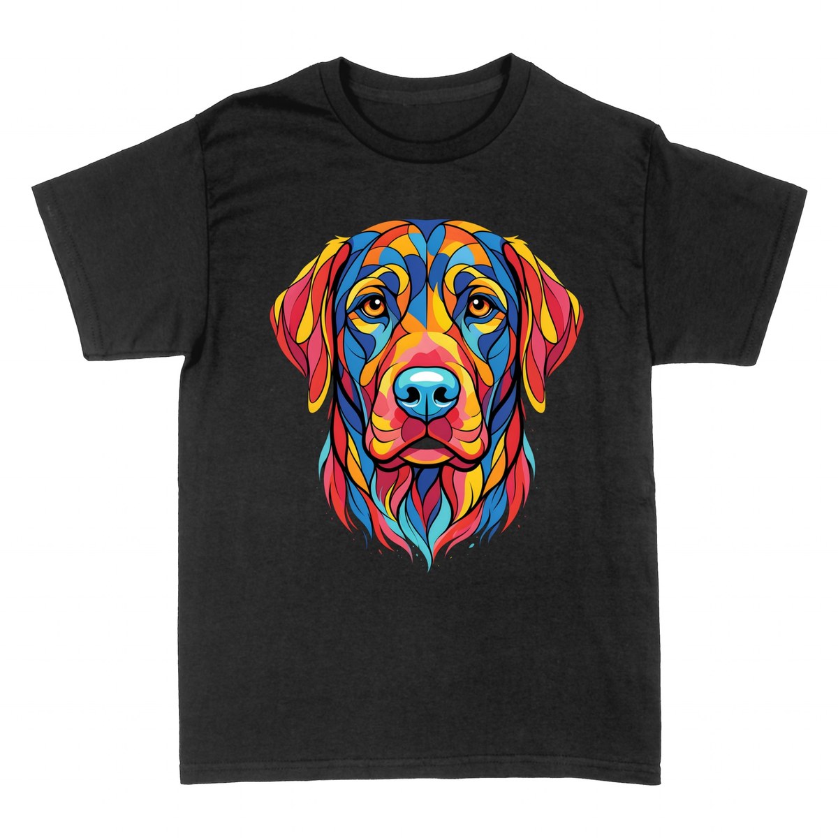T-shirts: Buntes Pop Art Labrador Portr&auml;t