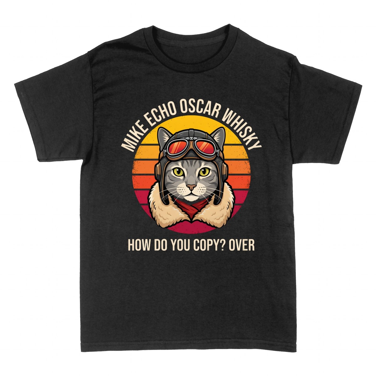 T-shirts: Piloten-Katze &mdash; Mike Echo Oscar Whisky