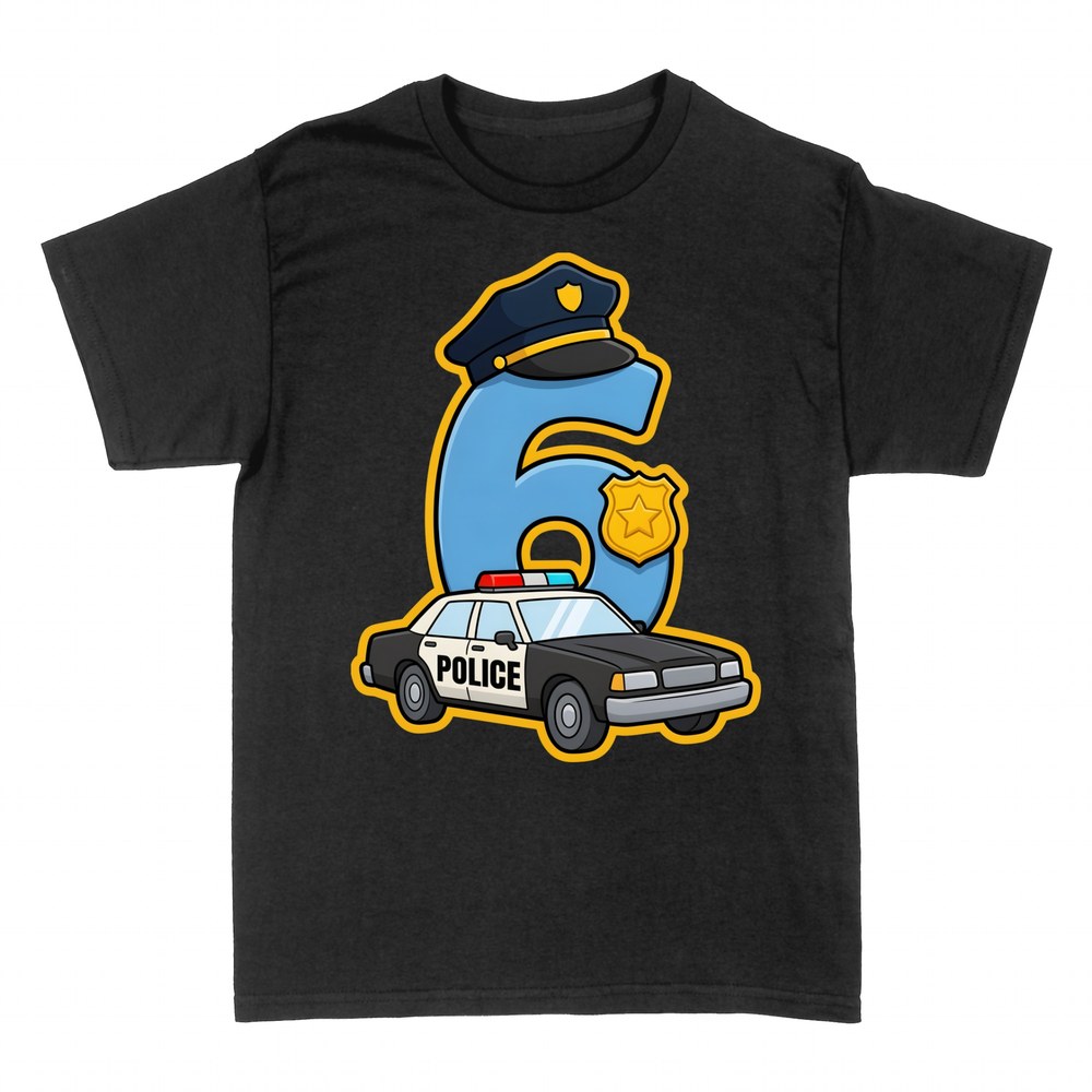 T-shirts: Polizei Zahl 6 - Geburtstag oder Polizei-Jubil&auml;um