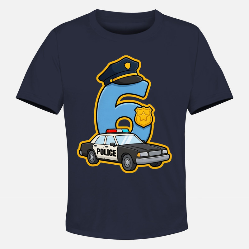T-shirts: Polizei Zahl 6 - Geburtstag oder Polizei-Jubil&auml;um