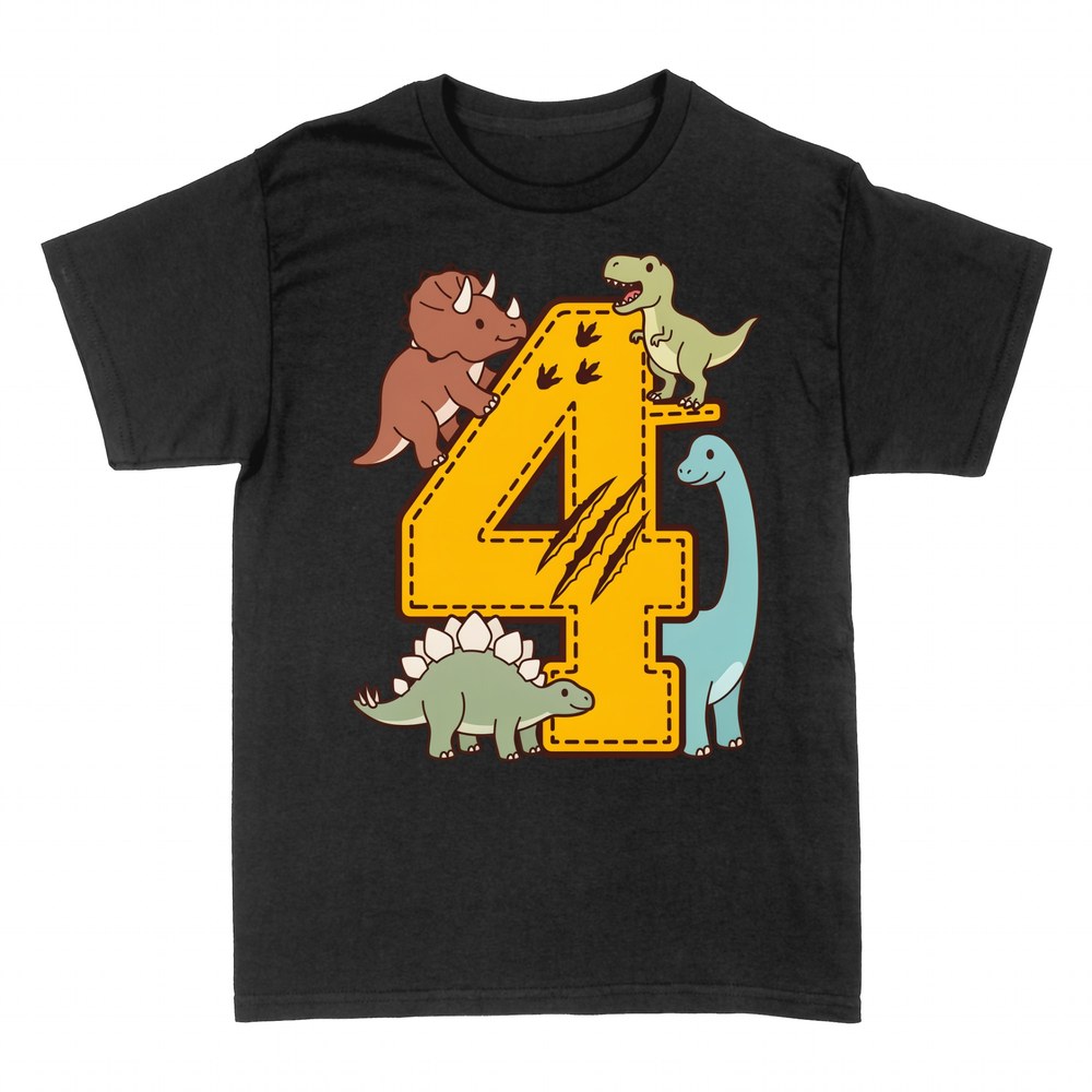 T-shirts: 4. Geburtstag Dinosaurier Dino Party