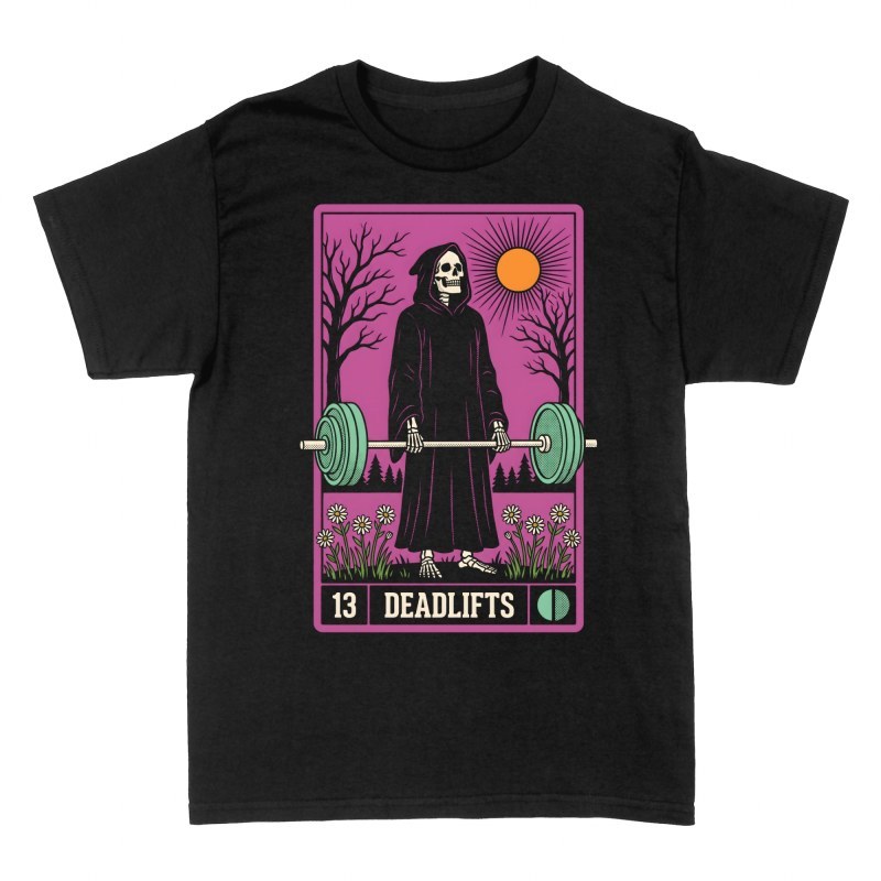 T-shirts: Tarotkarte Kreuzheben mit Sensenmann