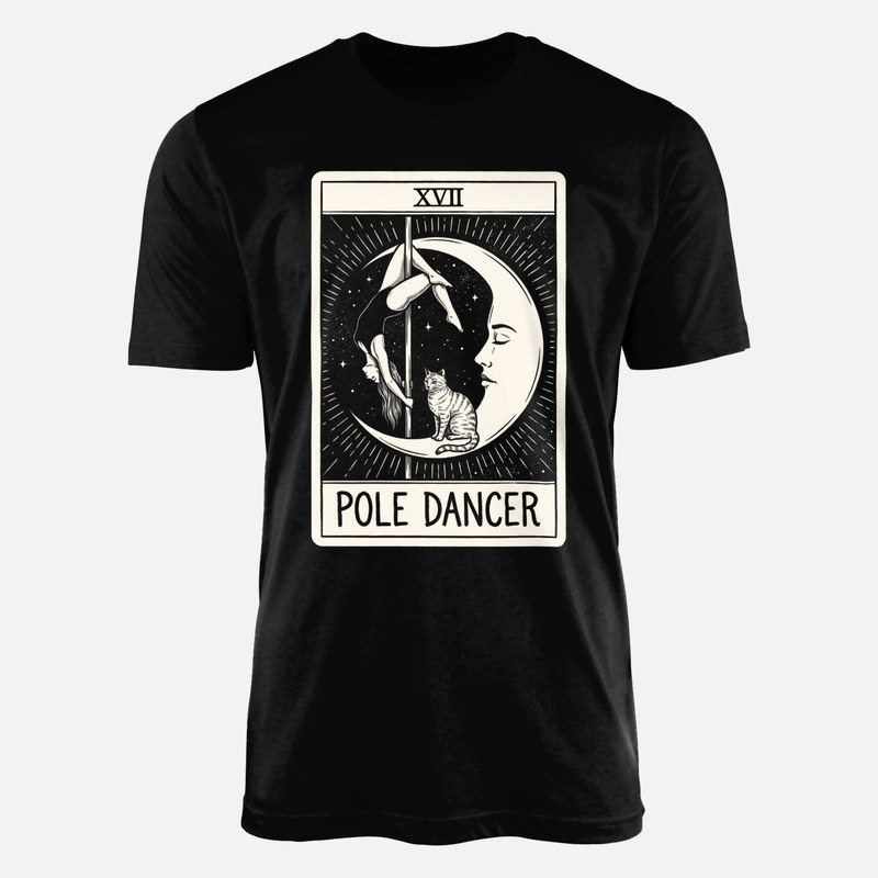 T-shirts: Tarot Pole Dance mit Mond und Katze