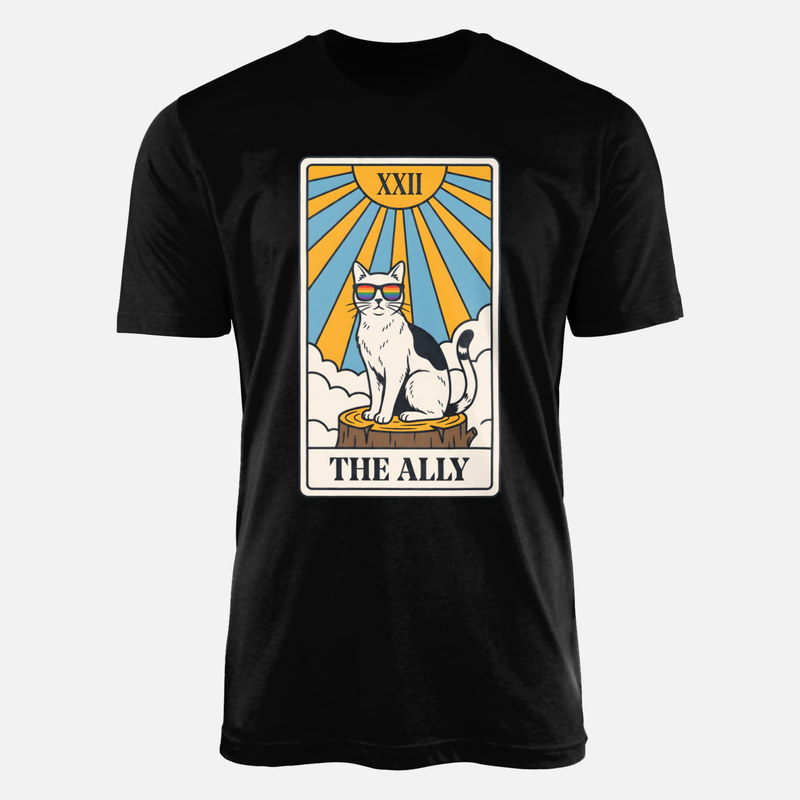 T-shirts: Tarotkarte Katze LGBT Ally