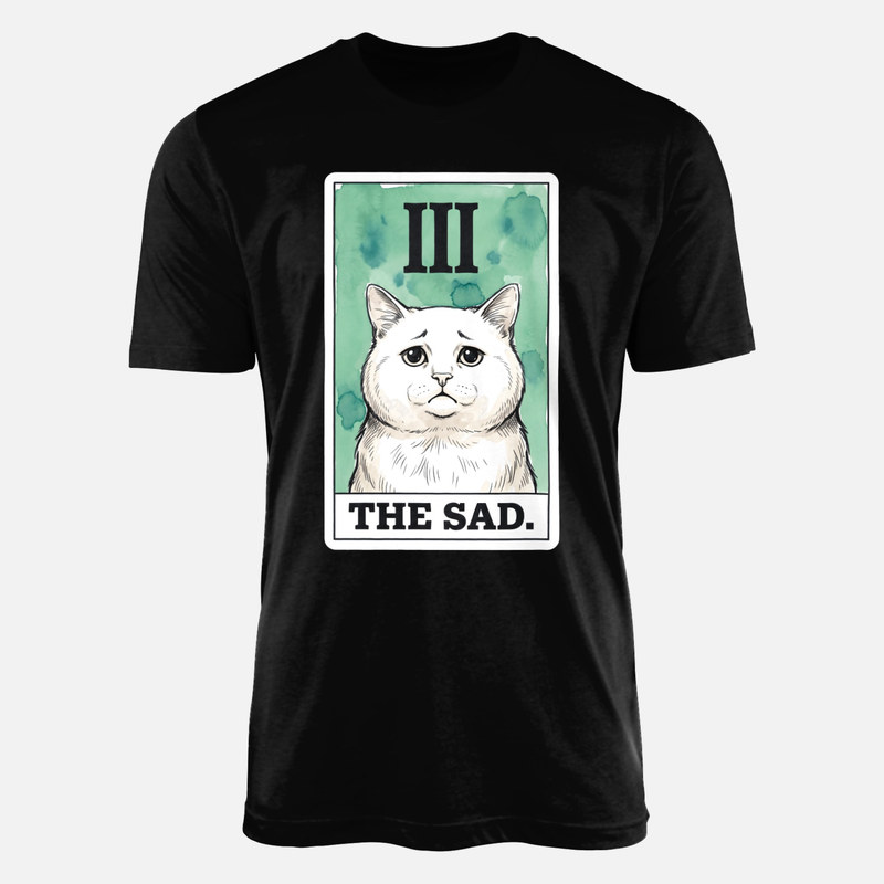 T-shirts: Traurige Katze Tarotkarte The Sad
