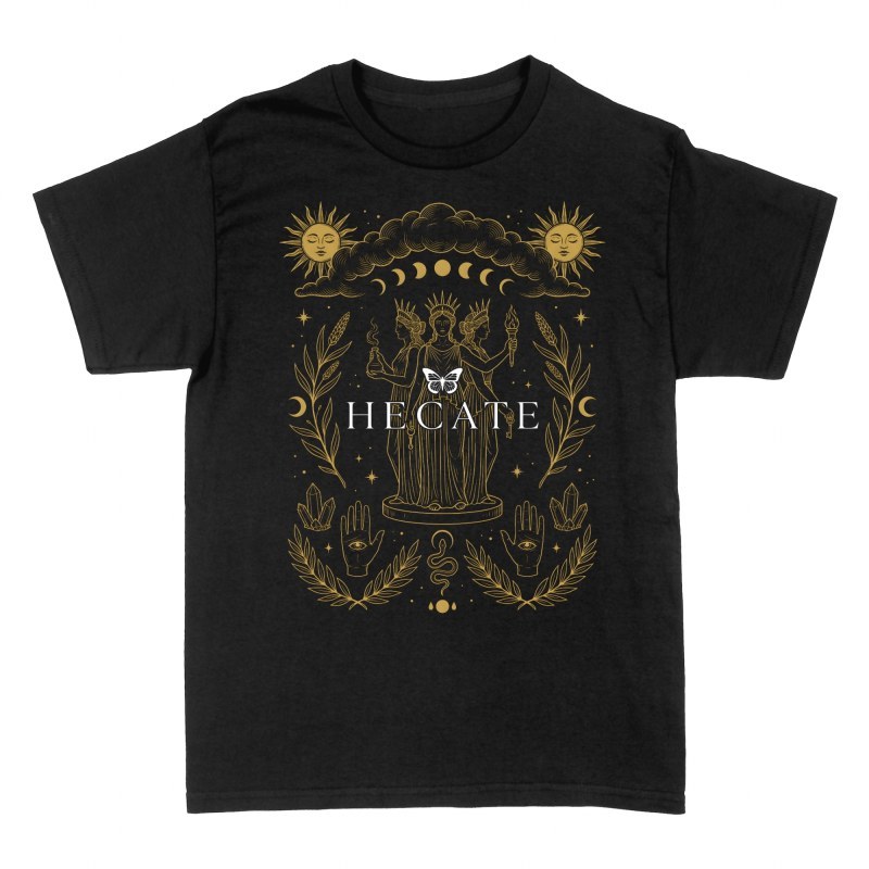T-shirts: G&ouml;ttin Hekate mit Mondphasen
