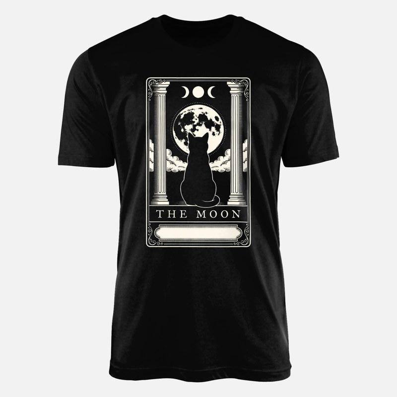 T-shirts: Tarotkarte Katze und Mond