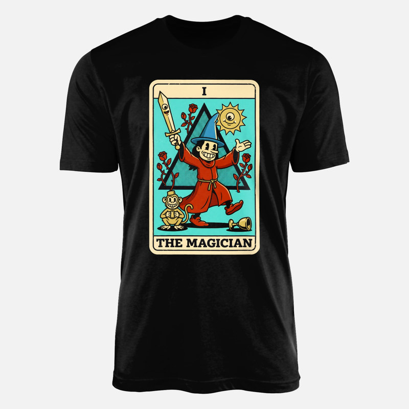T-shirts: Tarotkarte Der Magier Vintage Cartoon