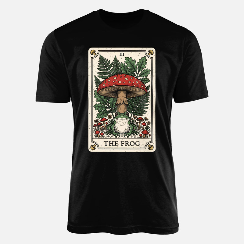 T-shirts: Frosch Tarotkarte mit Pilz