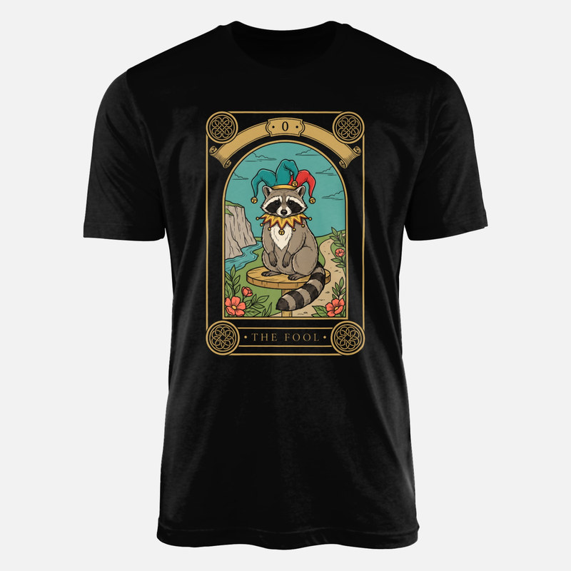 T-shirts: Tarot-Karte Waschb&auml;r Der Narr
