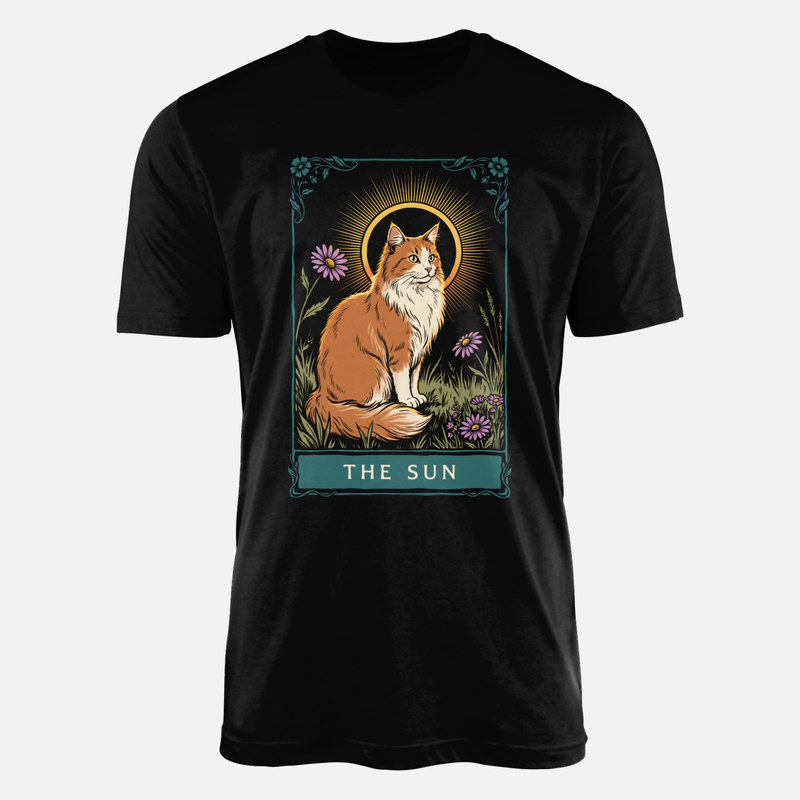T-shirts: Tarotkarte Die Sonne Katze
