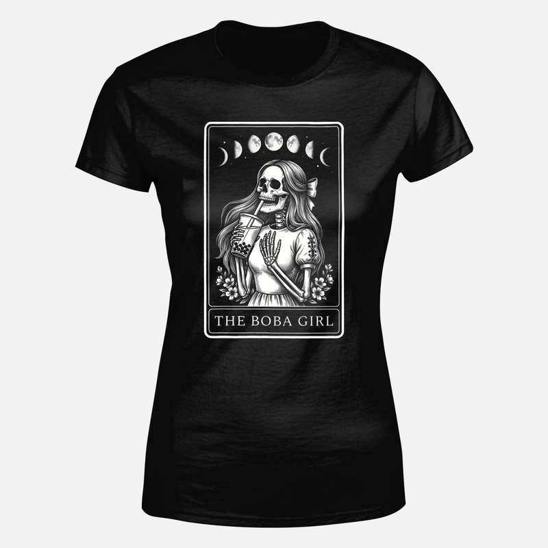 T-shirts: Skelett Tarotkarte mit Boba Tea