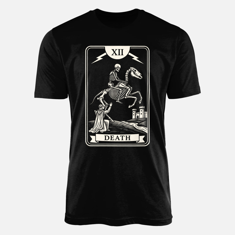 T-shirts: Tarotkarte Tod Skelettreiter