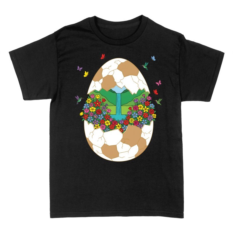 T-shirts: Zerbrochenes Mosaik-Ei mit Naturlandschaft