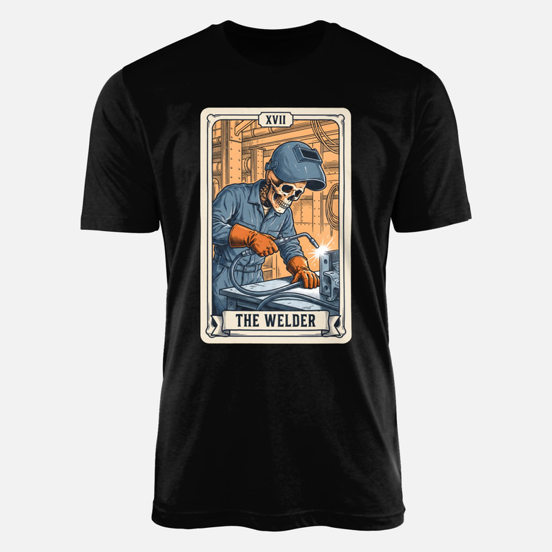 T-shirts: Schwei&szlig;er Skelett Tarotkarte