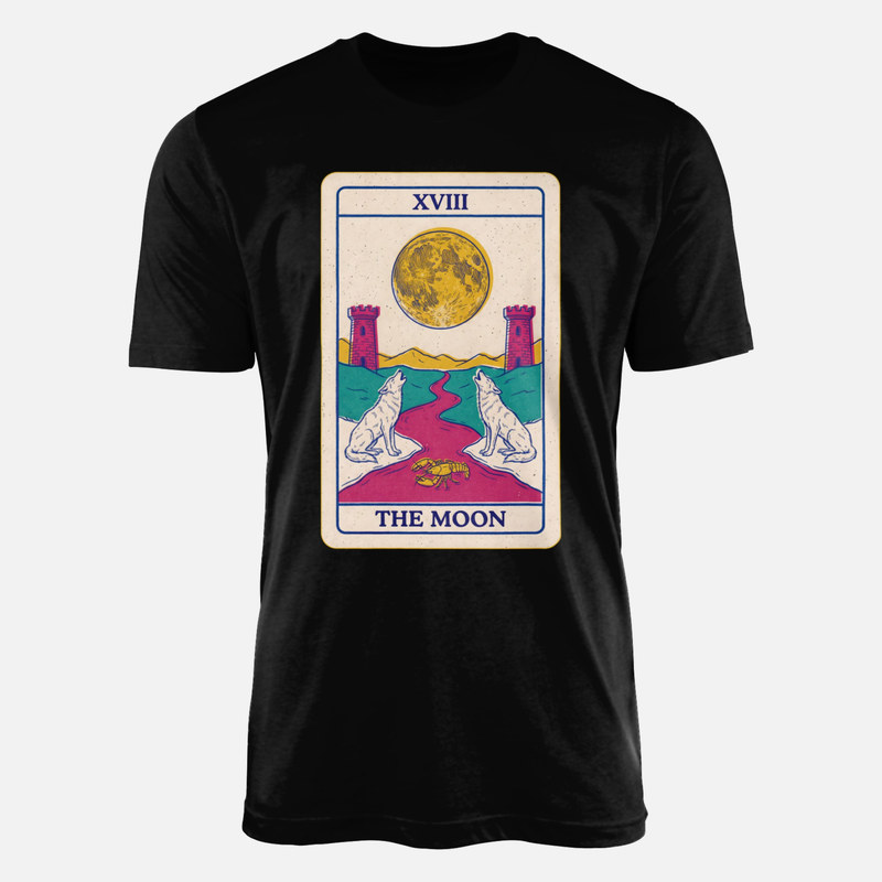 T-shirts: Tarotkarte Der Mond XVIII
