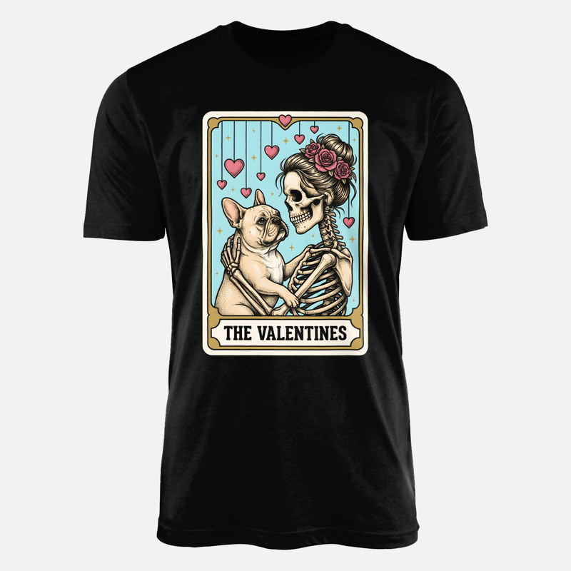 T-shirts: Tarotkarte Skelett mit Franz&ouml;sischer Bulldogge