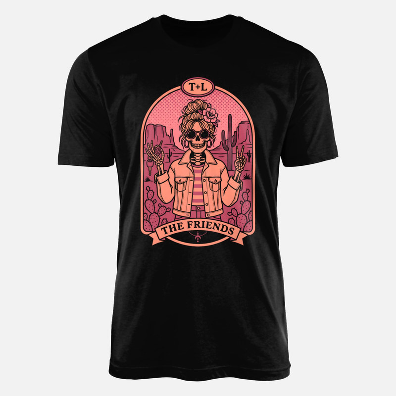T-shirts: Tarotkarte Skelett in der W&uuml;ste