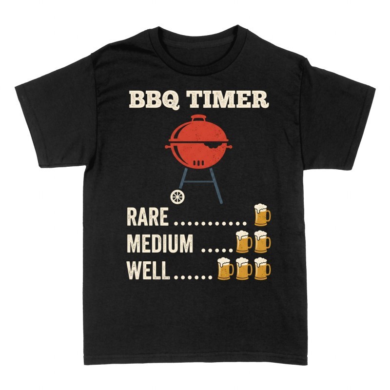 T-shirts: BBQ Timer mit Bier