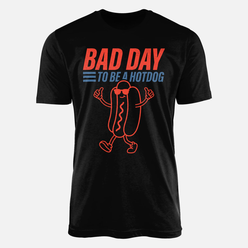 T-shirts: Cooler Hotdog mit Sonnenbrille