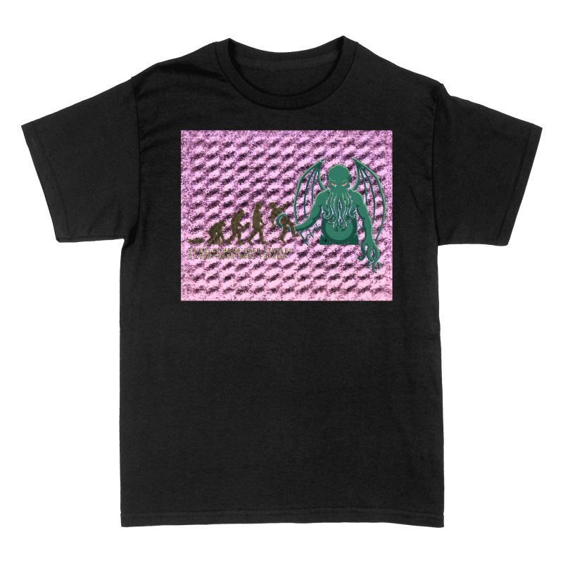 T-shirts: Menschliche Evolution von Cthulhu gestoppt
