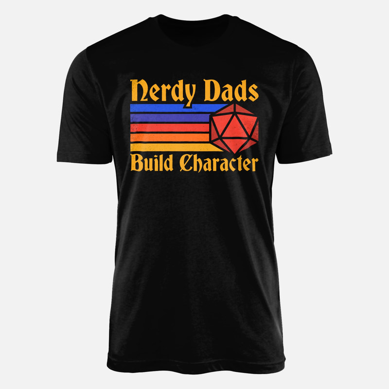 T-shirts: Nerd-V&auml;ter Formen Charakter D20
