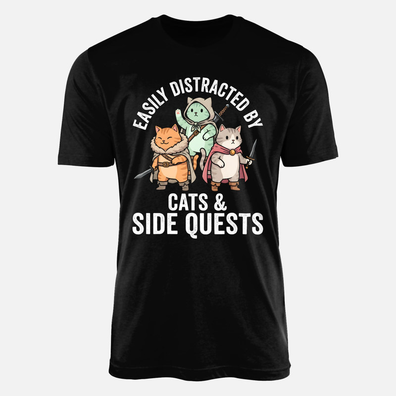 T-shirts: Katzen &amp; Nebenquests Rollenspiel