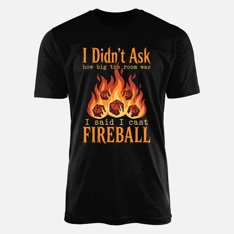 T-shirts: Feuerball Zauber mit brennenden W20 W&uuml;rfeln