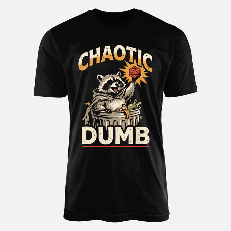 T-shirts: Chaotischer Waschb&auml;r D20 W&uuml;rfel