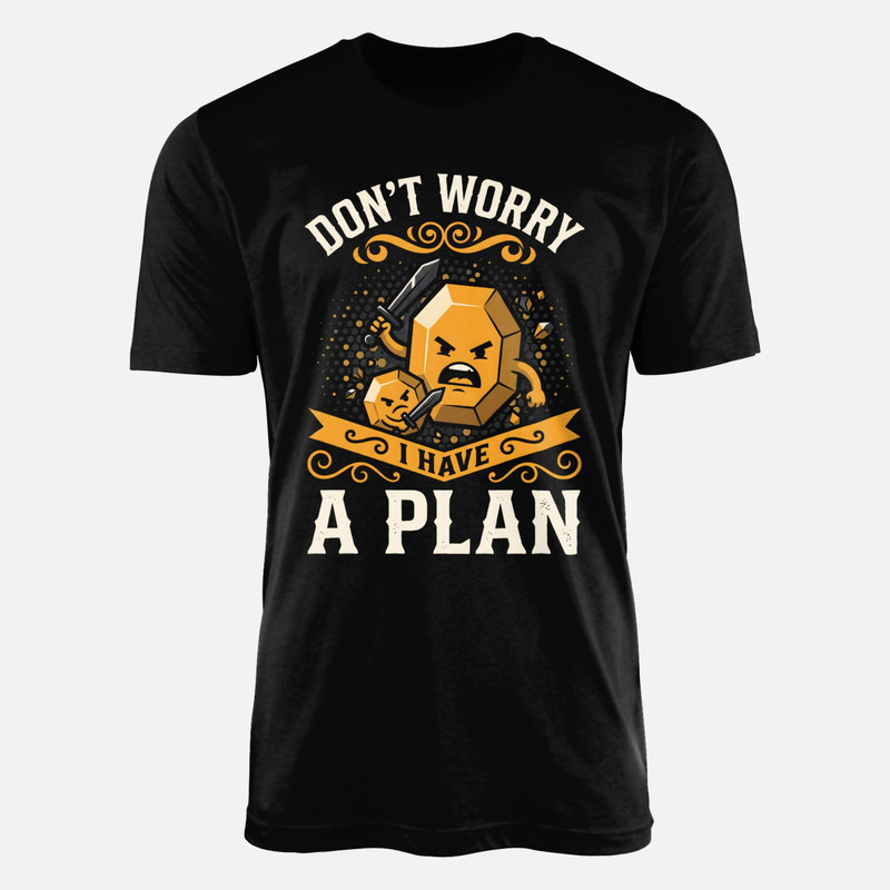T-shirts: K&auml;mpfende Steine Plan RPG Humor