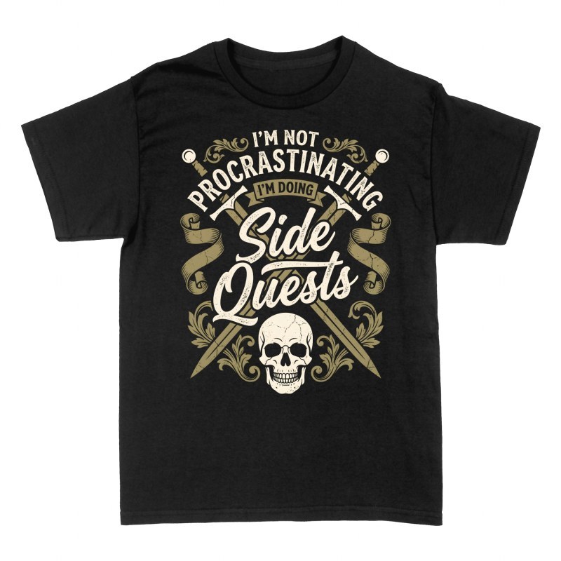 T-shirts: Side Quests Sch&auml;del Schwerter Gamer