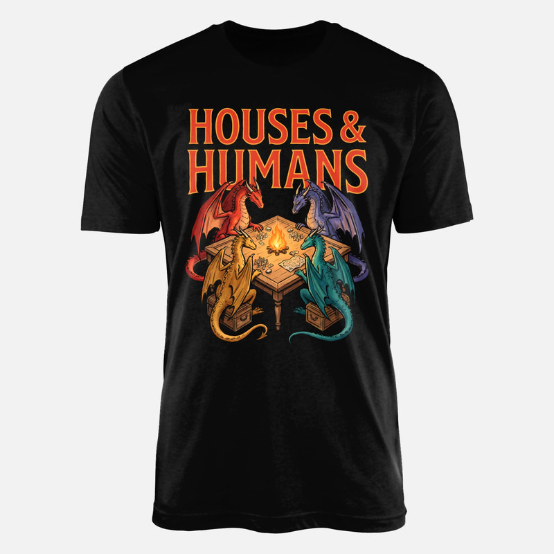 T-shirts: Drachen spielen Houses & Humans