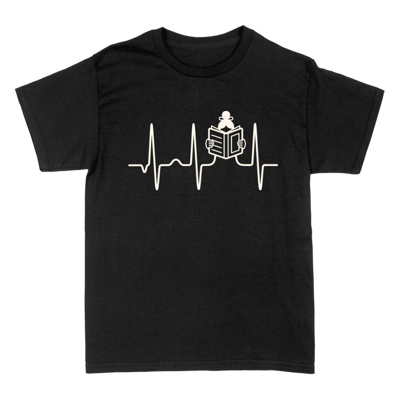 T-shirts: Herzschlag Buchleser EKG