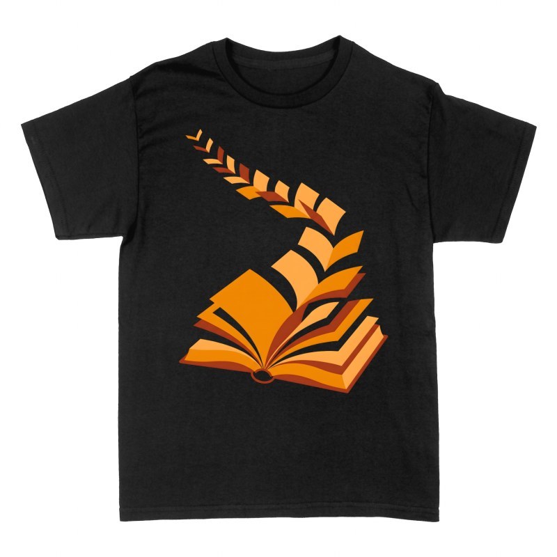 T-shirts: Offenes Buch mit fliegenden Seiten