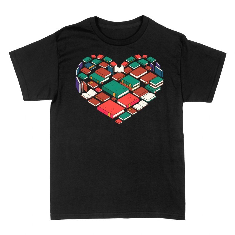 T-shirts: Herz aus B&uuml;chern