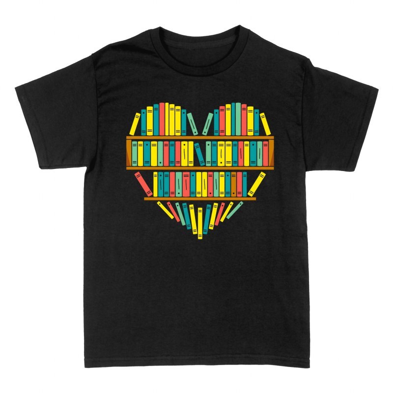 T-shirts: Herzf&ouml;rmiges B&uuml;cherregal